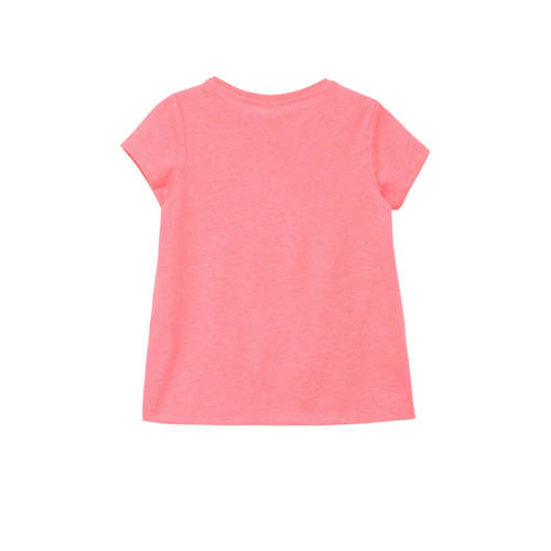 S.Oliver T-shirt met printopdruk roze Meisjes Polyester Ronde hals Printopdruk 116 122