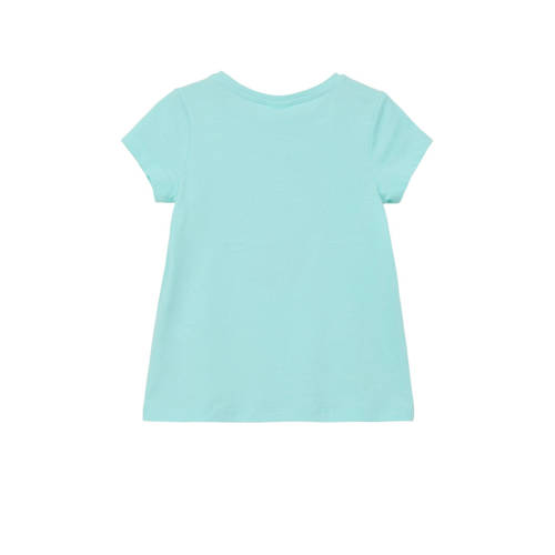 s.Oliver T-shirt met printopdruk blauw Meisjes Polyester Ronde hals Printopdruk 128 134