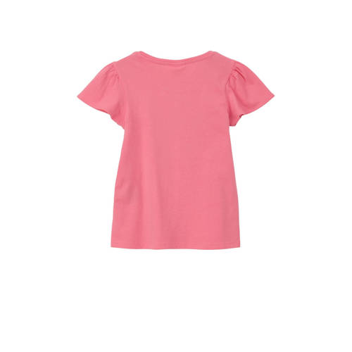 s.Oliver T-shirt met printopdruk roze Meisjes Katoen Ronde hals Printopdruk 116 122