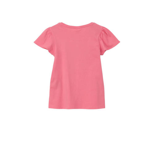 S.Oliver T-shirt met printopdruk roze Meisjes Katoen Ronde hals Printopdruk 116 122
