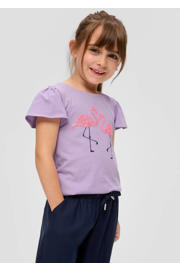 thumbnail: s.Oliver T-shirt met printopdruk paars