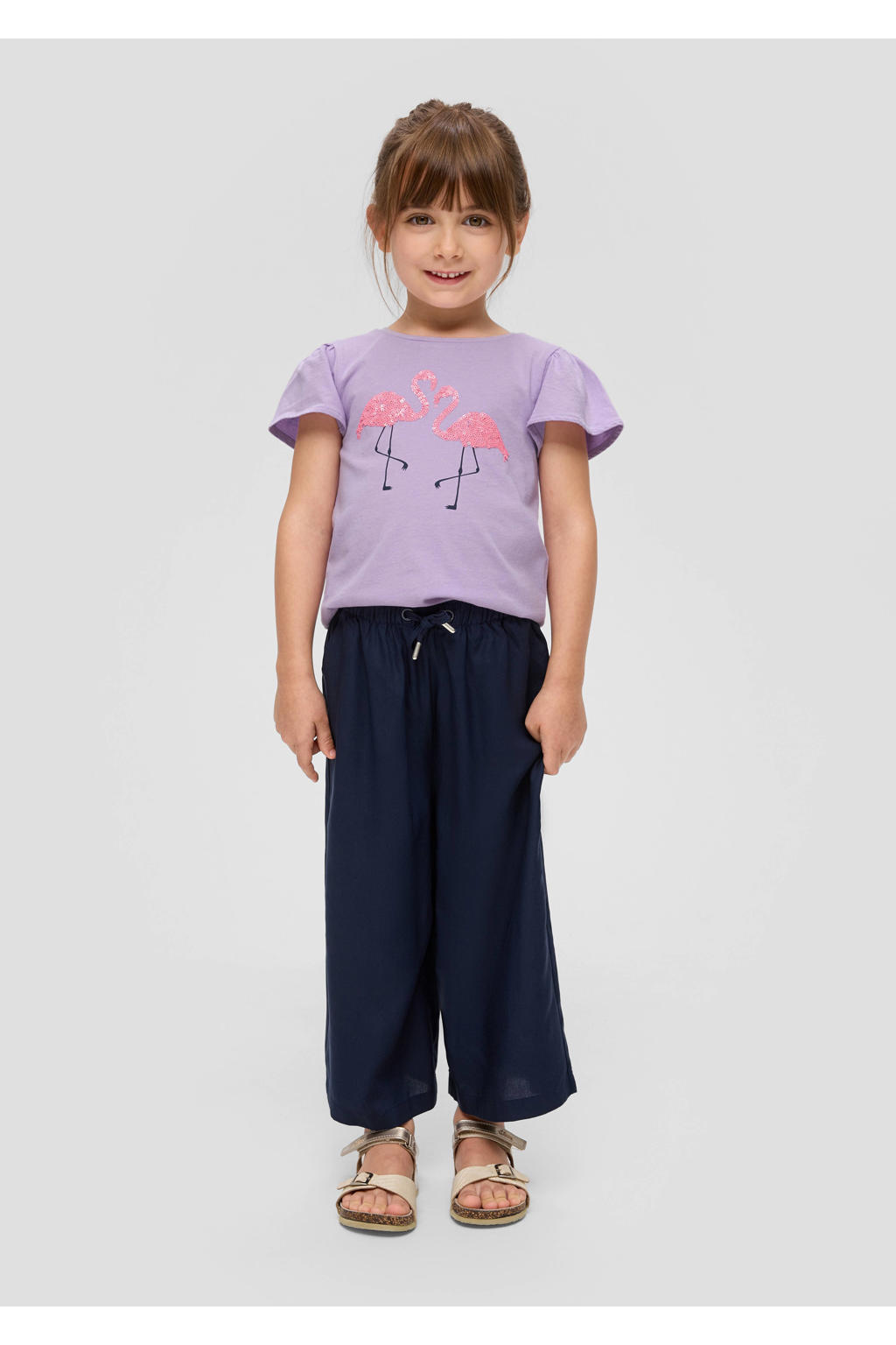 s.Oliver T-shirt met printopdruk paars