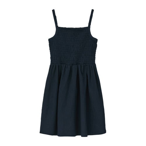 s.Oliver jurk donkerblauw Meisjes Polyester Vierkante hals Effen - 104