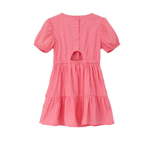 S.Oliver jurk roze Meisjes Katoen Ronde hals Effen 104
