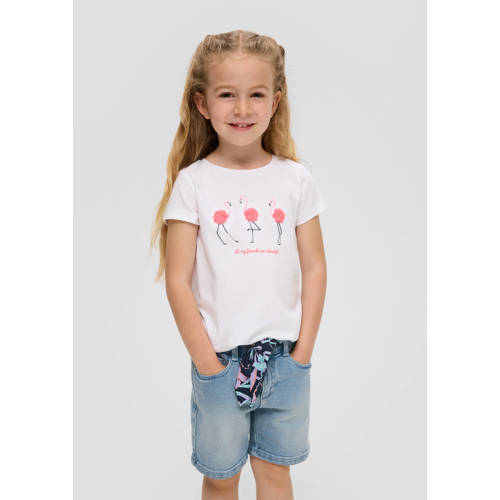 s.Oliver denim short medium blue denim Korte broek Blauw Meisjes Stretchdenim 110