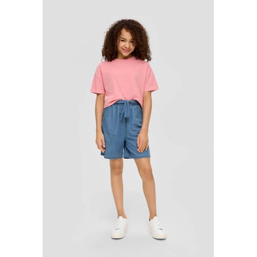 s.Oliver casual short medium blue denim Korte broek Blauw Meisjes Katoen 158