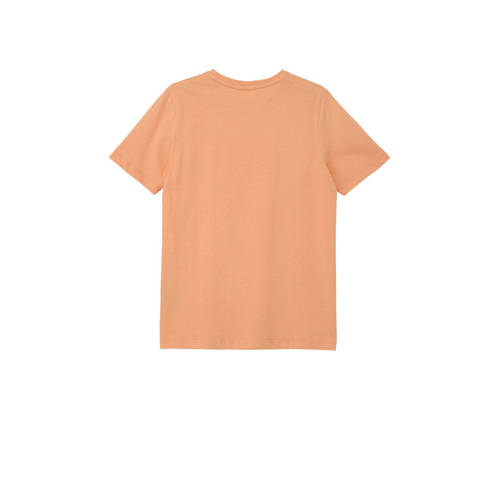 s.Oliver T-shirt met printopdruk oranje Jongens Katoen Ronde hals Printopdruk 134 140