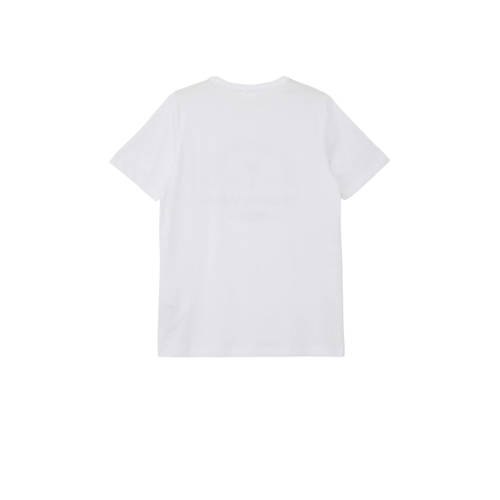 S.Oliver T-shirt met printopdruk wit Jongens Katoen Ronde hals Printopdruk 140