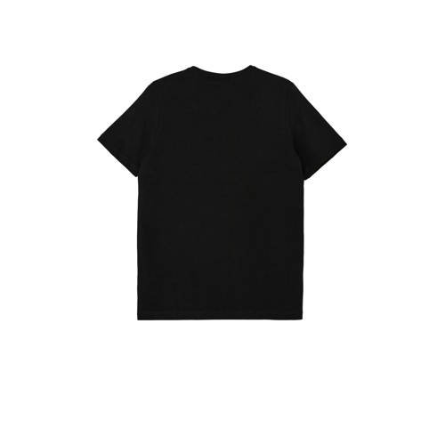 S.Oliver T-shirt met printopdruk zwart Jongens Katoen Ronde hals Printopdruk 140