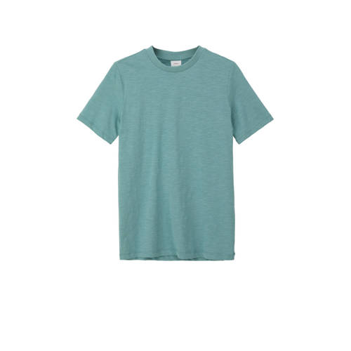 s.Oliver T-shirt met backprint petrol Groen Jongens Katoen Ronde hals Backprint 134 140