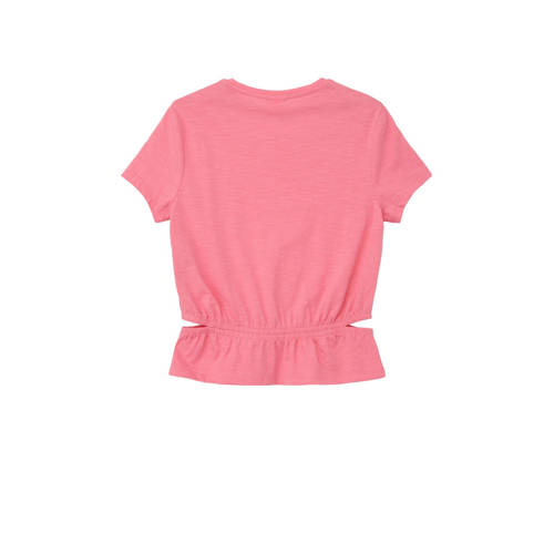 s.Oliver T-shirt roze Meisjes Katoen Ronde hals Effen 134 140