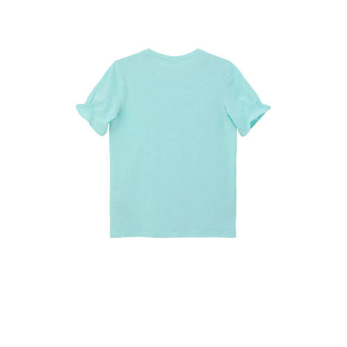 s.Oliver T-shirt blauw Meisjes Katoen Ronde hals Effen 158 164