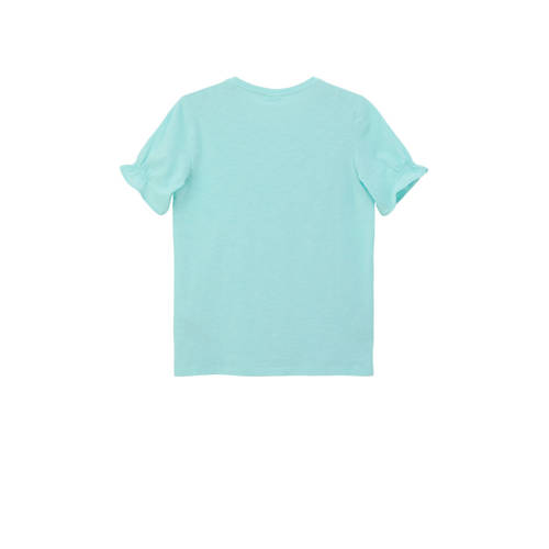 S.Oliver T-shirt blauw Meisjes Katoen Ronde hals Effen 164