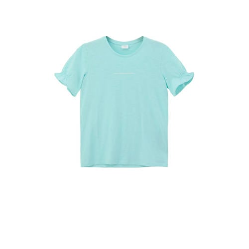 s.Oliver T-shirt blauw Meisjes Katoen Ronde hals Effen