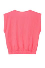 thumbnail: Roze meisjes s.Oliver top van polyester met effen en ronde hals