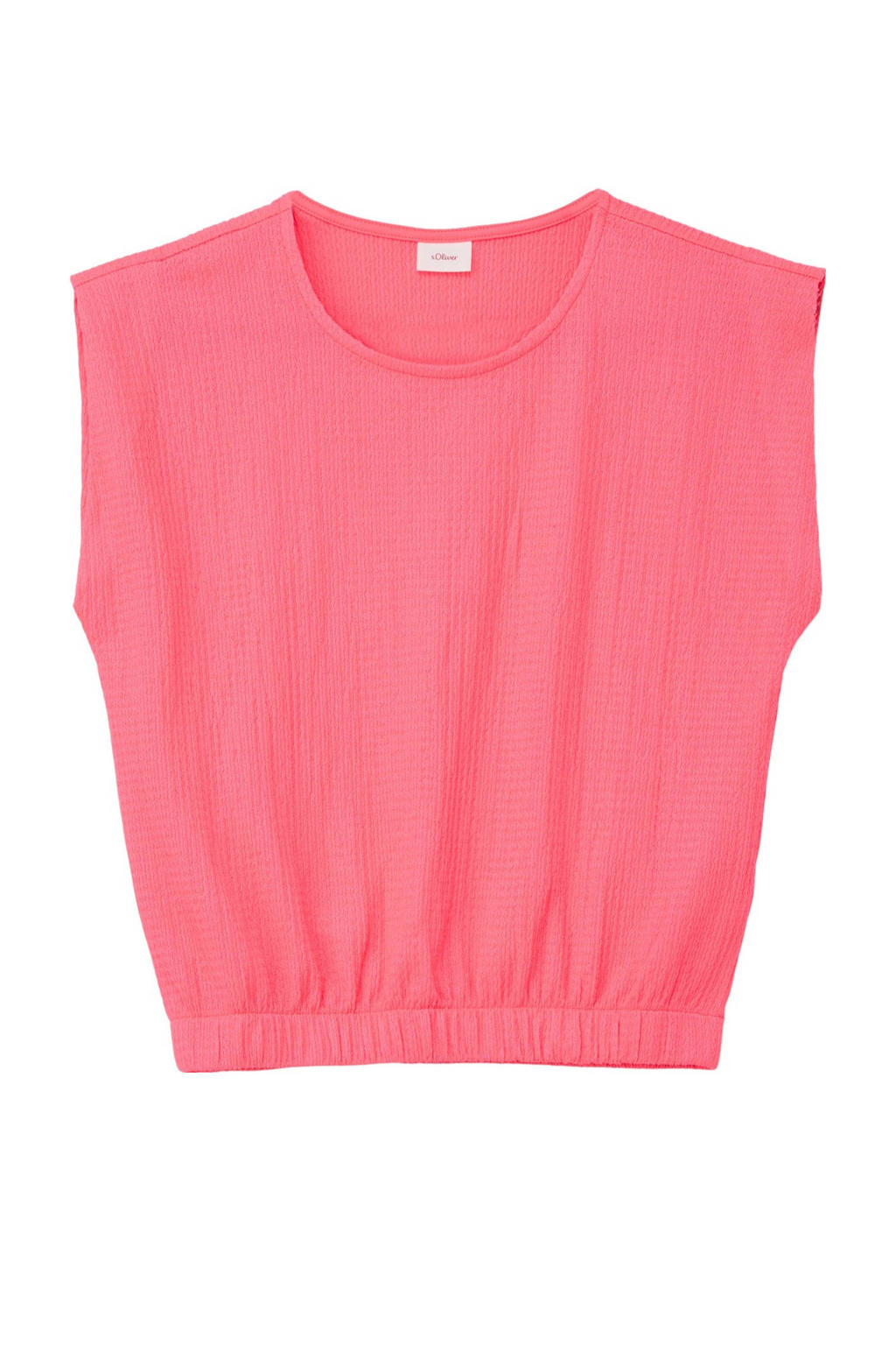 Roze meisjes s.Oliver top van polyester met effen en ronde hals