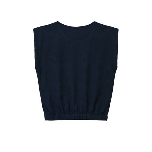 s.Oliver top donkerblauw Meisjes Polyester Ronde hals Effen 134 140