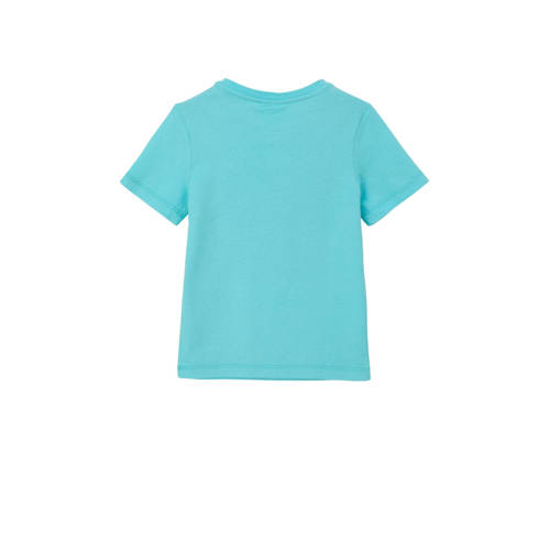S.Oliver T-shirt met printopdruk blauw Katoen Ronde hals Printopdruk 128 134