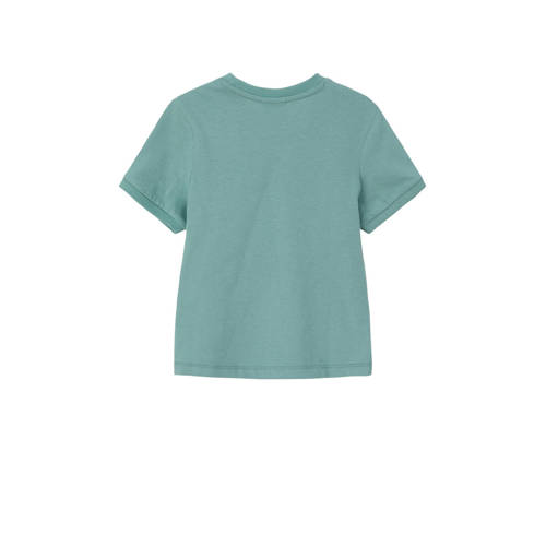 s.Oliver T-shirt met printopdruk donkerblauw Jongens Katoen Ronde hals 116 122