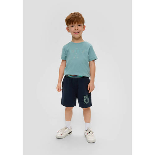 s.Oliver sweatshort navy Korte broek Blauw Jongens Stretchkatoen Effen 140