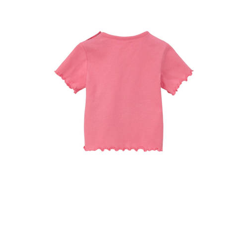 S.Oliver baby T-shirt met printopdruk roze Meisjes Katoen Ronde hals Printopdruk 92
