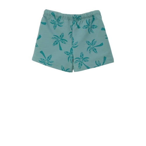 S.Oliver baby sweatshort met all over print blauw petrol Korte broek Jongens Stretchkatoen 50 56