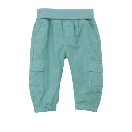 S.Oliver baby cargobroek petrol Blauw Jongens Katoen Effen 50 56