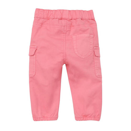 S.Oliver baby cargobroek roze Meisjes Stretchkatoen Effen 50 56