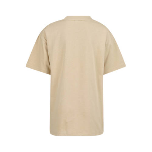 Shoeby T-shirt met printopdruk zand Beige Jongens Katoen Ronde hals Printopdruk 158 164