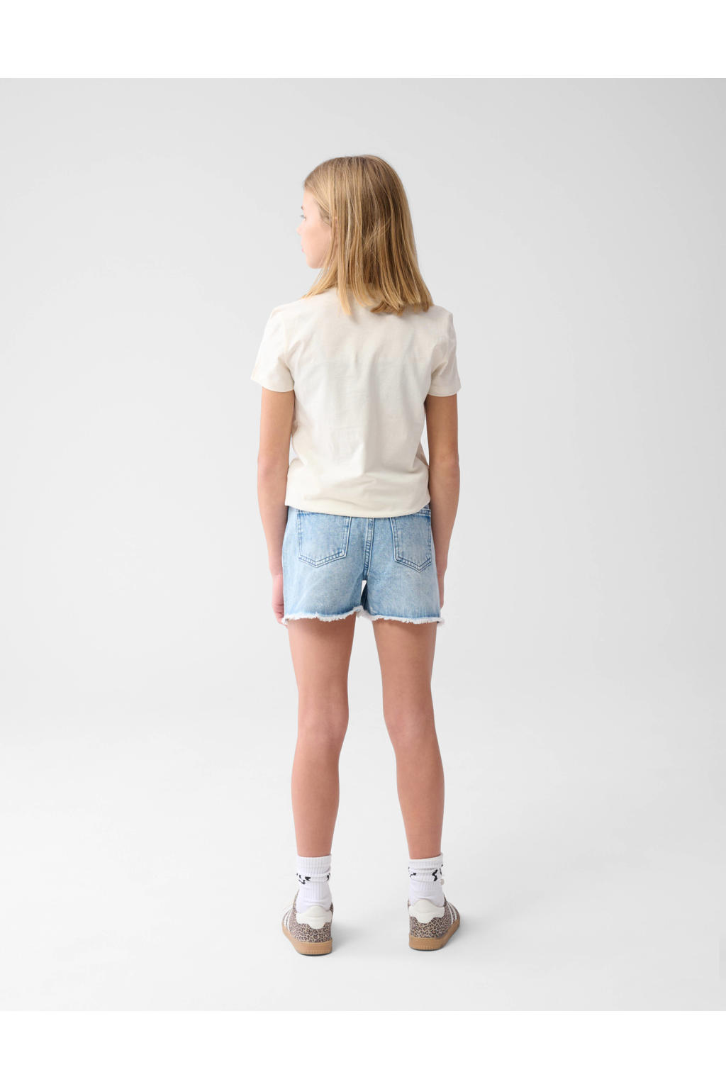 Shoeby high waist regular fit denim short bleached
