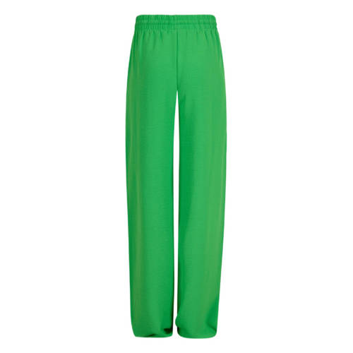 Shoeby high waist wide leg broek groen Meisjes Polyester Effen 134 140