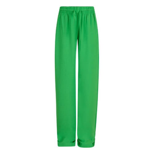 Shoeby high waist wide leg broek groen Meisjes Polyester Effen - 110/116