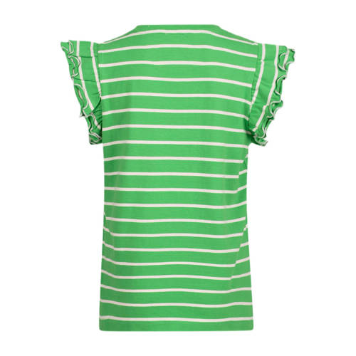 Shoeby gestreept T-shirt groen Meisjes Katoen Ronde hals Streep 110 116