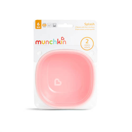Munchkin Splash anti slip kommetjes roze paars | Kom van