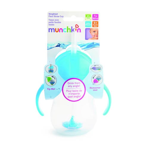 Munchkin Tip & sip drinkbeker met rietje blauw | Drinkbeker van