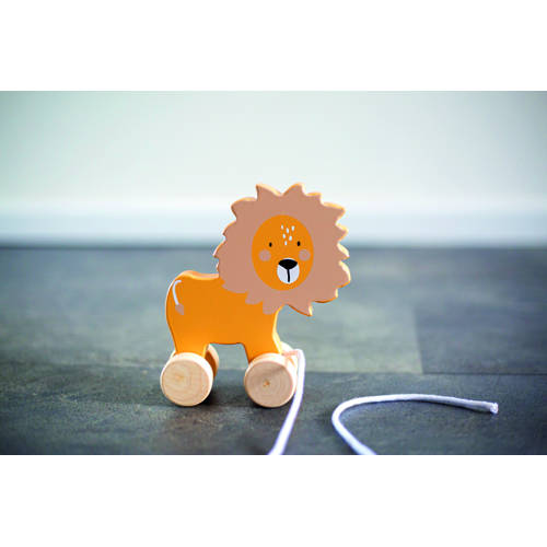 Tryco Wooden Lion Pull-Along Toy Speeltje | Speeltje van