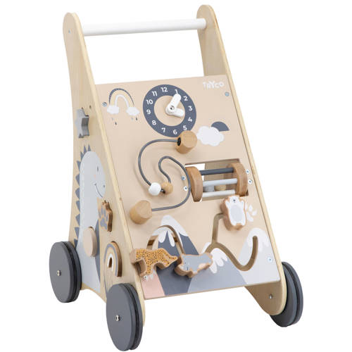 Tryco Wooden Baby walker with blocks Loopwagen | Loopwagen van