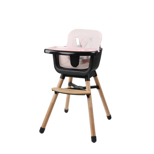Ding Wooden High Chair Daily Pink Kinderstoel | Kinderstoel van