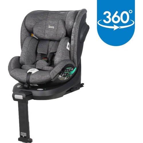 Ding Fynn Grey 40-150cm 360° i-Size autostoel | Autostoel van