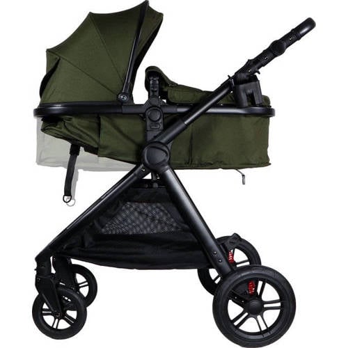 Ding 3-in-1 Stroller Liam Black Forest Green Kinderwagen