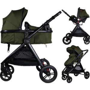 3-in-1 Stroller Liam Black/Forest Green