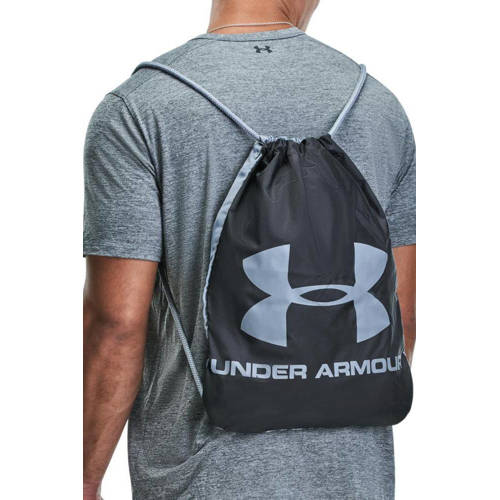 Under Armour rugzak Sackpack zwart grijs Jongens Meisjes Polyester Logo