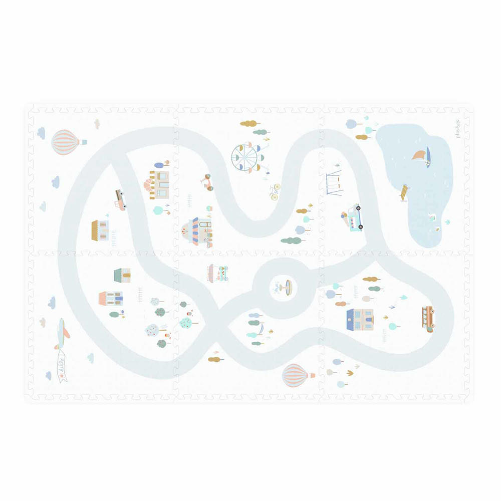 Play&Go Play&Go Tiloo Puzzelmat, opbergbox & Speelhuisje Village