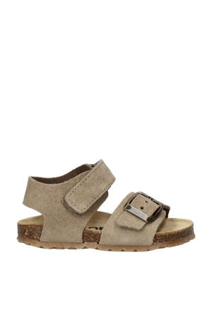 suède sandalen beige
