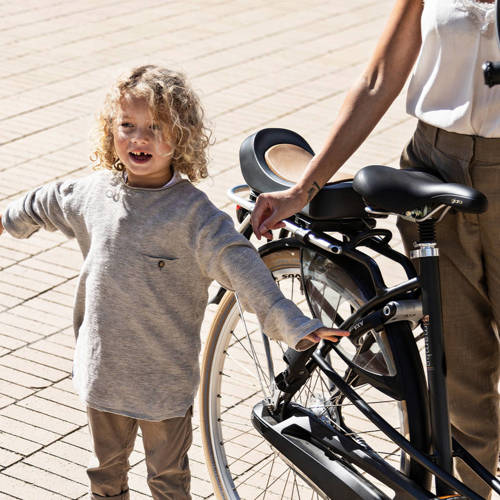 Urban Iki 0 Junior seat Bincho Black Kurumi Brown Fietsstoeltje achter Bruin