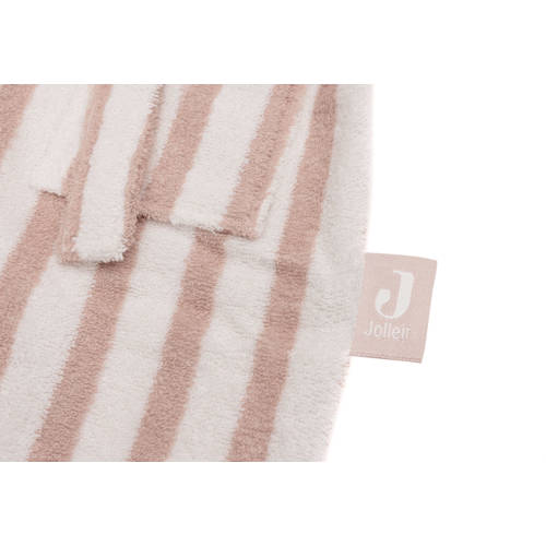 Jollein badjas Stripe Terry Wild Rose Multi Katoen Capuchon 98 104
