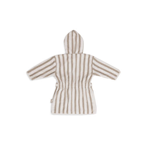 Jollein badjas Stripe Terry Olive Green Multi Jongens Meisjes Katoen Capuchon 98 104
