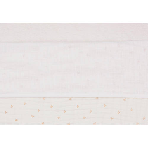 Jollein wieglaken Slub Ivory Babylaken Wit Tekst | Babylaken van