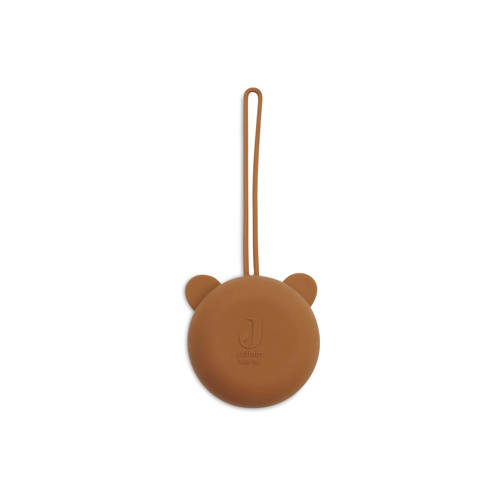 Jollein siliconen speenhouder Caramel Speenkoord Bruin