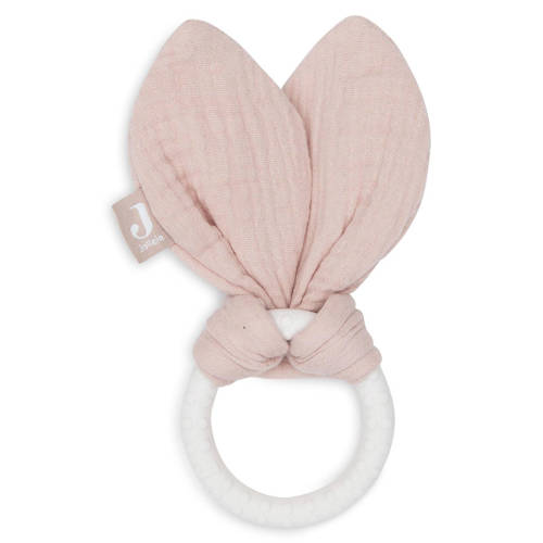Jollein siliconen bijtring Bunny Ears Wild Rose Roze afbeelding